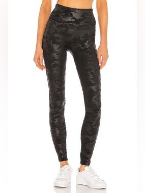 SPANX Black Camo High-Rise Leggings